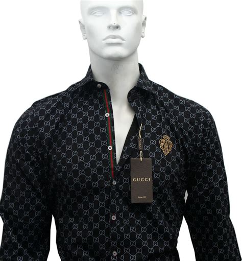 gucci all dress shirts|gucci formal shirts.